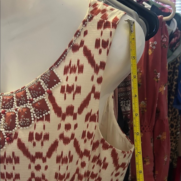 Gorgeous Antonio Melani Sleeveless Dress - Red and Cream W Pockets! - Picture 7 of 15